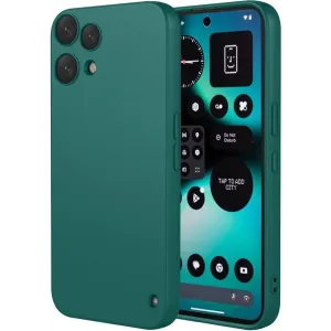 Coque arrière en silicone Phonesta Soft Silk pour Nothing Phone (3a) Lite - Vert foncé