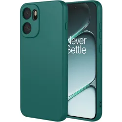 Coque arrière en silicone Phonesta Soft Silk pour OnePlus 15R - Vert foncé