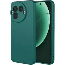 Coque arrière en silicone Phonesta Soft Silk pour Realme GT 8 Pro - Vert foncé