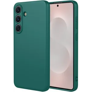 Coque arrière en silicone Phonesta Soft Silk pour Samsung Galaxy S26 - Vert foncé