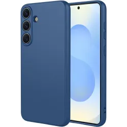 Coque arrière en silicone Phonesta Soft Silk pour Samsung Galaxy S26 Plus - Bleu foncé