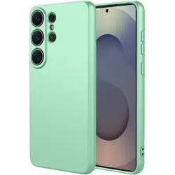 Coque arrière en silicone Phonesta Soft Silk pour Samsung Galaxy S26 Ultra - Vert matcha