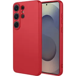 Coque arrière en silicone Phonesta Soft Silk pour Samsung Galaxy S26 Ultra - Rouge