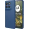 Coque arrière en silicone Phonesta Soft Silk pour Motorola Edge 70 - Bleu foncé