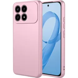Coque arrière en silicone Phonesta Soft Silk pour Xiaomi Poco F8 Pro - Rose