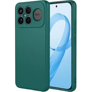 Coque arrière en silicone Phonesta Soft Silk pour Xiaomi Poco F8 Ultra - Vert foncé
