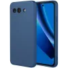 Coque arrière en silicone Phonesta Soft Silk pour Google Pixel 10a - Bleu foncé