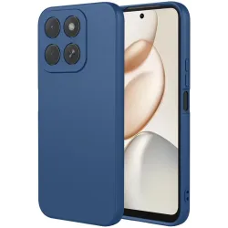 Coque arrière en silicone Phonesta Soft Silk pour HONOR 400 Smart - Bleu foncé
