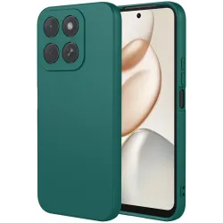 Coque arrière en silicone Phonesta Soft Silk pour HONOR 400 Smart - Vert foncé
