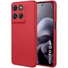 Coque arrière en silicone Phonesta Soft Silk pour Motorola Moto G67/G77 - Rouge