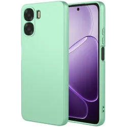 Coque arrière en silicone Phonesta Soft Silk pour Oppo A6x - Vert matcha