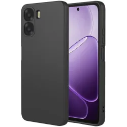 Coque arrière en silicone Phonesta Soft Silk pour Oppo A6x - Noir