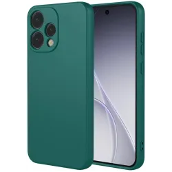 Coque arrière en silicone Phonesta Soft Silk pour Oppo Reno15 - Vert foncé