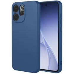 Coque arrière en silicone Phonesta Soft Silk pour Oppo Reno15 Pro - Bleu foncé