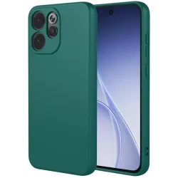 Coque arrière en silicone Phonesta Soft Silk pour Oppo Reno15 Pro - Vert foncé