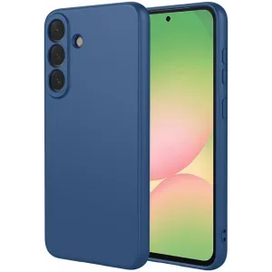 Coque arrière en silicone Phonesta Soft Silk pour Samsung Galaxy A57 - Bleu foncé