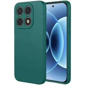 Coque arrière en silicone Phonesta Soft Silk pour Xiaomi 17 - Vert foncé