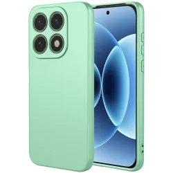Coque arrière en silicone Phonesta Soft Silk pour Xiaomi 17 - Vert matcha