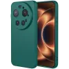 Coque arrière en silicone Phonesta Soft Silk pour Xiaomi 17 Ultra - Vert foncé