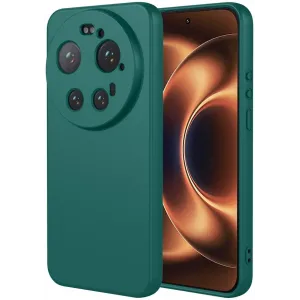 Coque arrière en silicone Phonesta Soft Silk pour Xiaomi 17 Ultra - Vert foncé