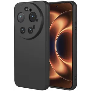 Coque arrière en silicone Phonesta Soft Silk pour Xiaomi 17 Ultra - Noir