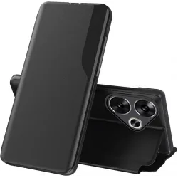 Coque à rabat Phonesta Smart Side View pour Xiaomi Poco F6 - Noir