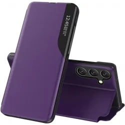 Coque à rabat Phonesta Smart Side View pour Samsung Galaxy S24 FE - Violet