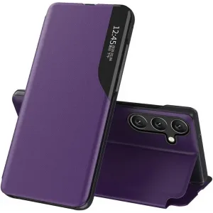 Coque à rabat Phonesta Smart Side View pour Samsung Galaxy S25 Plus/S24 Plus - Violet
