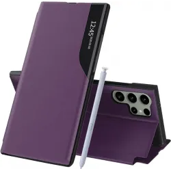 Coque à rabat Phonesta Smart Side View pour Samsung Galaxy S25 Ultra - Violet