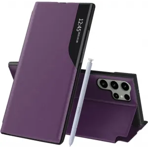 Coque à rabat Phonesta Smart Side View pour Samsung Galaxy S25 Ultra - Violet