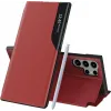 Coque à rabat Phonesta Smart Side View pour Samsung Galaxy S25 Ultra - Rouge 0