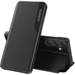 Coque à rabat Phonesta Smart Side View pour Samsung Galaxy S25/S24 - Noir