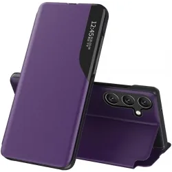 Coque à rabat Phonesta Smart Side View pour Samsung Galaxy A36/A56 - Violet