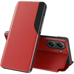 Coque à rabat Phonesta Smart Side View pour Xiaomi Poco X7 Pro - Rouge