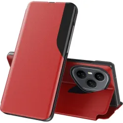 Coque à rabat Phonesta Smart Side View pour HONOR 400 Pro - Rouge