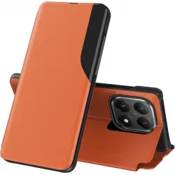 Coque à rabat Phonesta Smart Side View pour Xiaomi 15T - Orange
