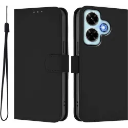 Coque portefeuille Phonesta Soft Skin pour Xiaomi Redmi Note 13 4G - Noir