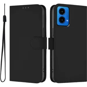 Coque portefeuille Phonesta Soft Skin pour Motorola Moto G45 / Moto G34 - Noir