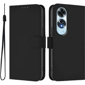 Coque portefeuille Phonesta Soft Skin pour Oppo A60 4G - Noir