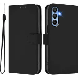 Coque portefeuille Phonesta Soft Skin pour Samsung Galaxy A15 4G/5G - Noir