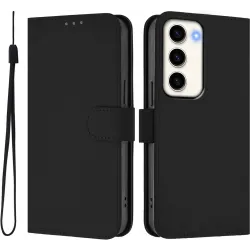 Coque portefeuille Phonesta Soft Skin pour Samsung Galaxy S23 - Noir