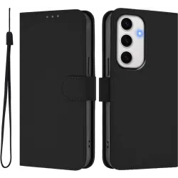 Coque portefeuille Phonesta Soft Skin pour Samsung Galaxy S24 FE - Noir