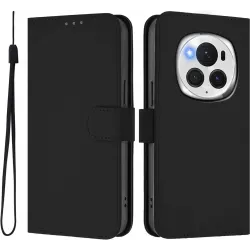 Coque portefeuille Phonesta Soft Skin pour HONOR Magic6 Pro - Noir