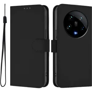 Coque portefeuille Phonesta Soft Skin pour Xiaomi 14 Ultra - Noir