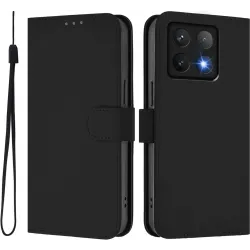 Coque portefeuille Phonesta Soft Skin pour Xiaomi 14T Pro - Noir