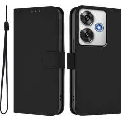 Coque portefeuille Phonesta Soft Skin pour Xiaomi Poco F6 - Noir