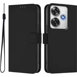 Coque portefeuille Phonesta Soft Skin pour Xiaomi Poco F6 - Noir