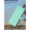 Coque portefeuille Phonesta Soft Skin pour Xiaomi Redmi 14C / Xiaomi Poco C75 - Vert menthe 6