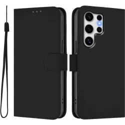 Coque portefeuille Phonesta Soft Skin pour Samsung Galaxy S25 Ultra - Noir