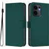 Coque portefeuille Phonesta Soft Skin pour Oppo Reno13 F 4G/5G / Reno13 FS 5G - Vert foncé